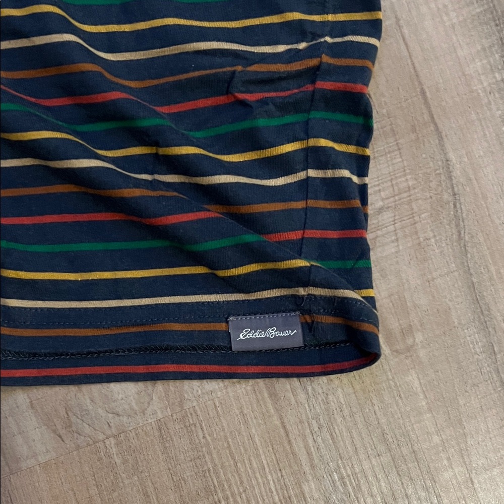 Eddie Bauer Multicolor Striped Short Sleeve Tee - Picture 5 of 5